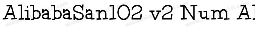 AlibabaSan102 v2 Num Alipay字体转换